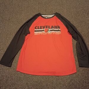 NFL Team Apparel Raglan Tee - Orange & Brown